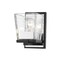 Z-Lite Bleeker Street 1 Light Wall Sconce, Matte Black & Clear 475-1S-MB-CH - alternate 1